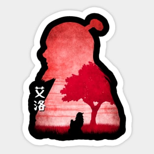 Minimalist Silhouette Iroh Sticker